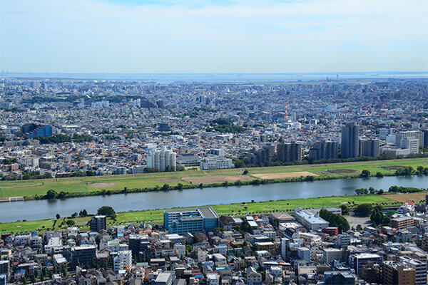 多摩区の街並み